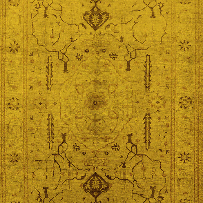 Oriental Yellow Traditional Rug, urb685yw