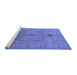 Sideview of Machine Washable Oriental Blue Traditional Rug, wshurb685blu