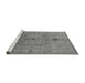 Sideview of Machine Washable Oriental Gray Traditional Rug, wshurb685gry