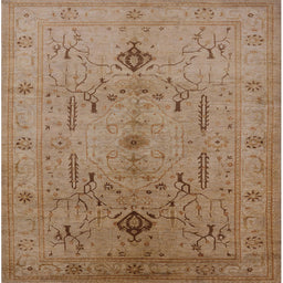 Square Machine Washable Industrial Modern Light Brown Rug, wshurb685