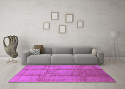 Machine Washable Oriental Purple Traditional Area Rugs in a Living Room, wshurb686pur