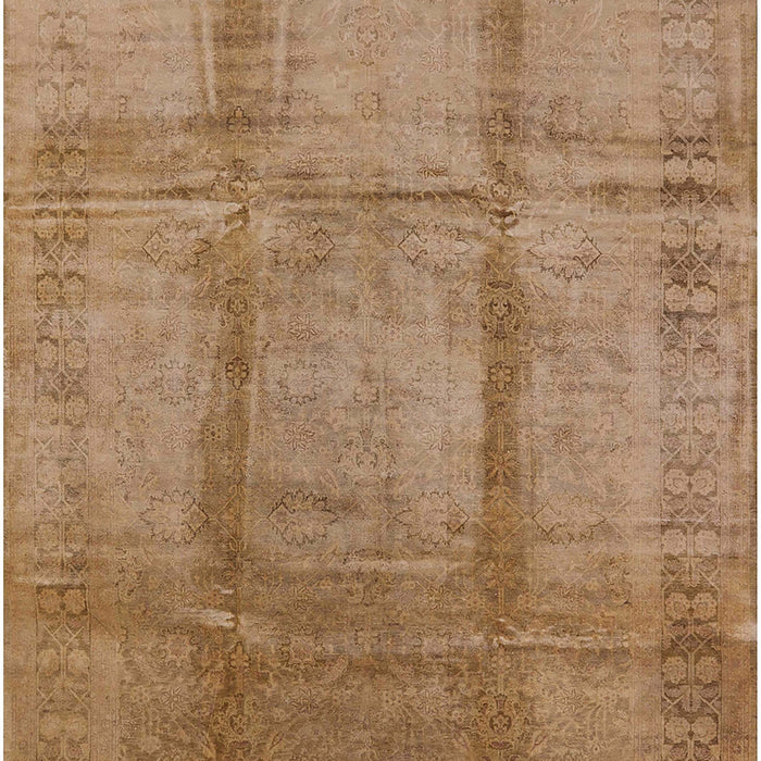 Mid-Century Modern Brown Oriental Rug, urb686