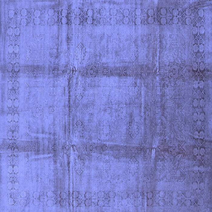 Square Oriental Blue Traditional Rug, urb686blu