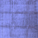 Square Oriental Blue Traditional Rug, urb686blu