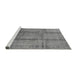 Sideview of Machine Washable Oriental Gray Traditional Rug, wshurb686gry