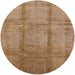 Round Mid-Century Modern Brown Oriental Rug, urb686