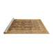 Sideview of Machine Washable Industrial Modern Mahogany Brown Rug, wshurb687