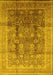 Oriental Yellow Traditional Rug, urb687yw
