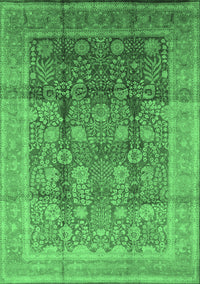 Oriental Emerald Green Traditional Rug, urb687emgrn