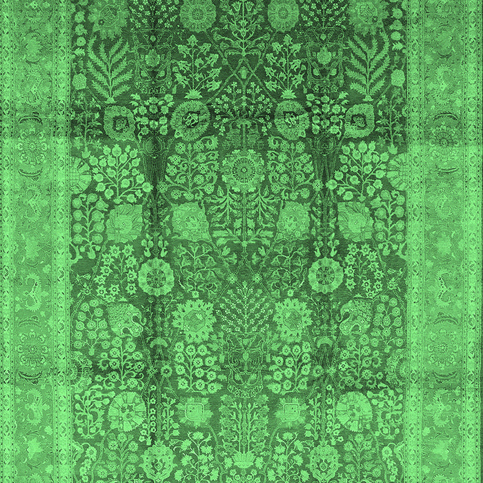 Oriental Emerald Green Traditional Rug, urb687emgrn