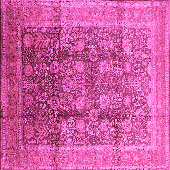 Square Oriental Pink Traditional Rug, urb687pnk