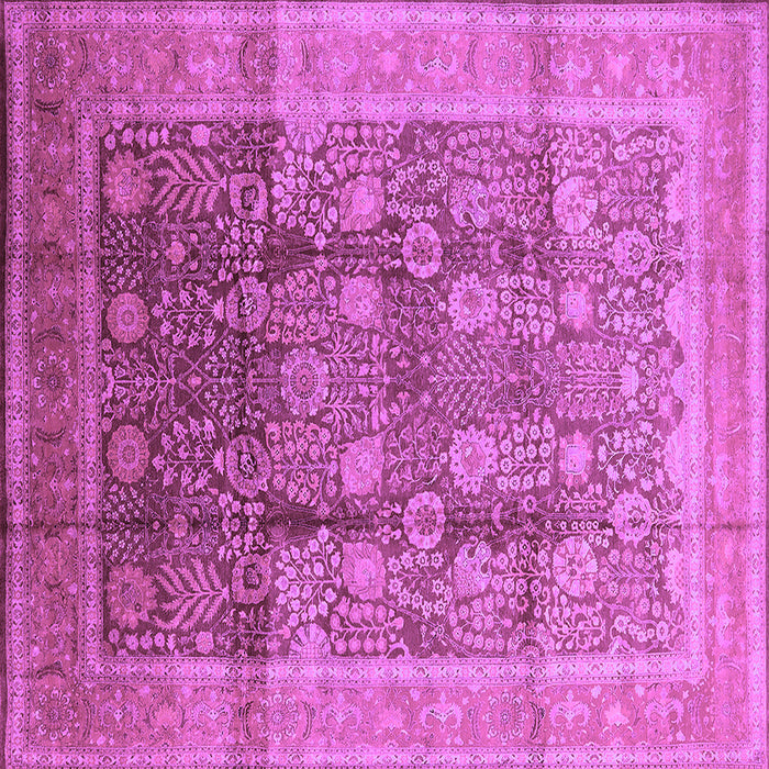 Square Oriental Purple Traditional Rug, urb687pur