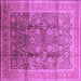 Square Oriental Purple Traditional Rug, urb687pur