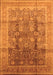 Machine Washable Oriental Orange Traditional Area Rugs, wshurb687org