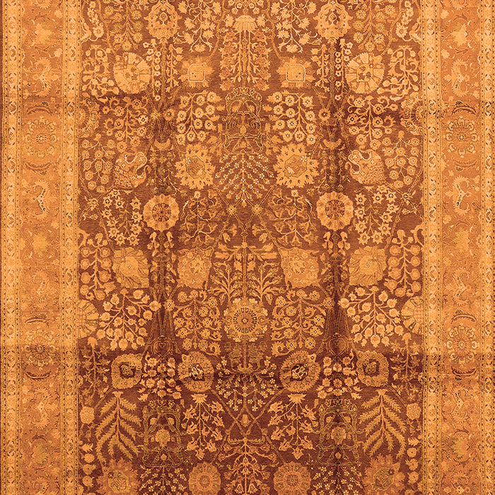 Machine Washable Oriental Orange Traditional Area Rugs, wshurb687org