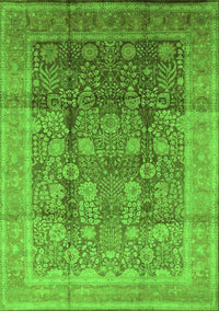Oriental Green Traditional Rug, urb687grn