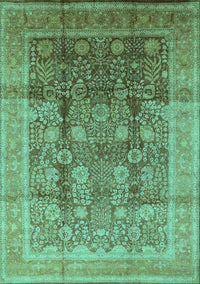 Oriental Turquoise Traditional Rug, urb687turq