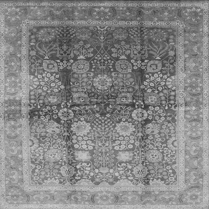 Square Oriental Gray Traditional Rug, urb688gry