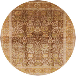 Round Machine Washable Industrial Modern Yellow Orange Rug, wshurb688