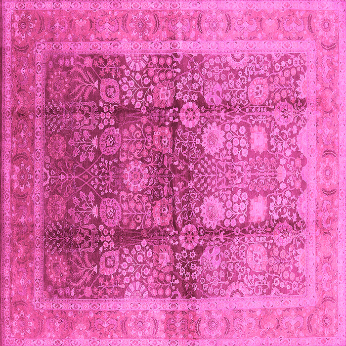 Square Oriental Pink Traditional Rug, urb688pnk