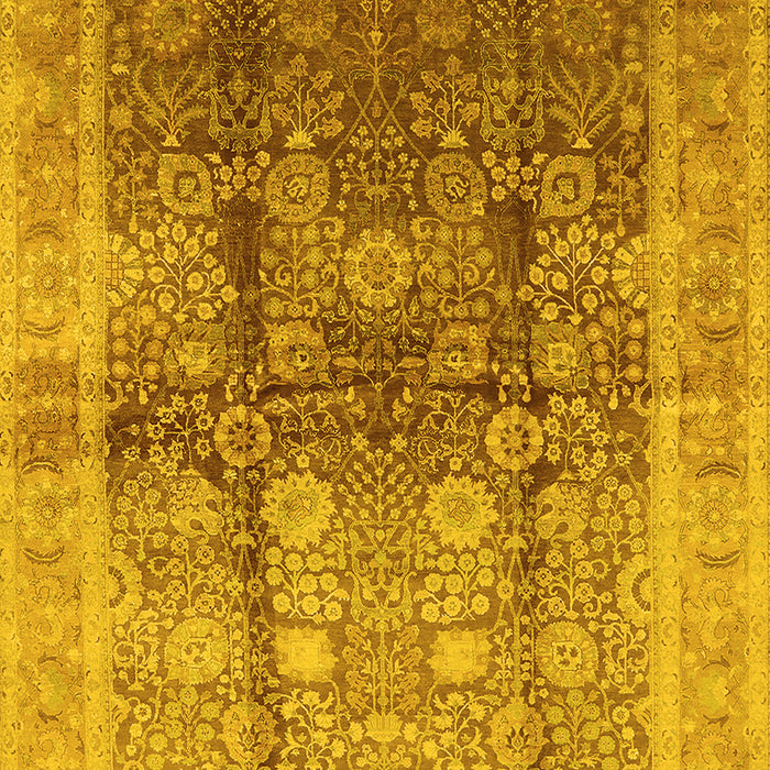 Oriental Yellow Traditional Rug, urb688yw