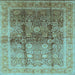 Square Oriental Light Blue Traditional Rug, urb688lblu