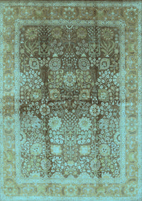 Oriental Light Blue Traditional Rug, urb688lblu