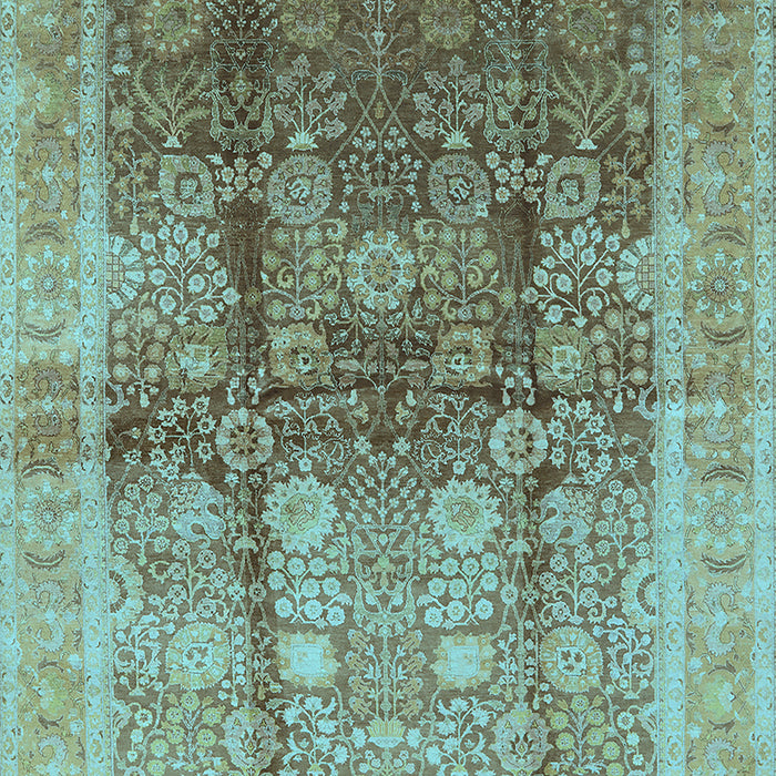 Oriental Light Blue Traditional Rug, urb688lblu