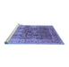 Sideview of Machine Washable Oriental Blue Traditional Rug, wshurb688blu