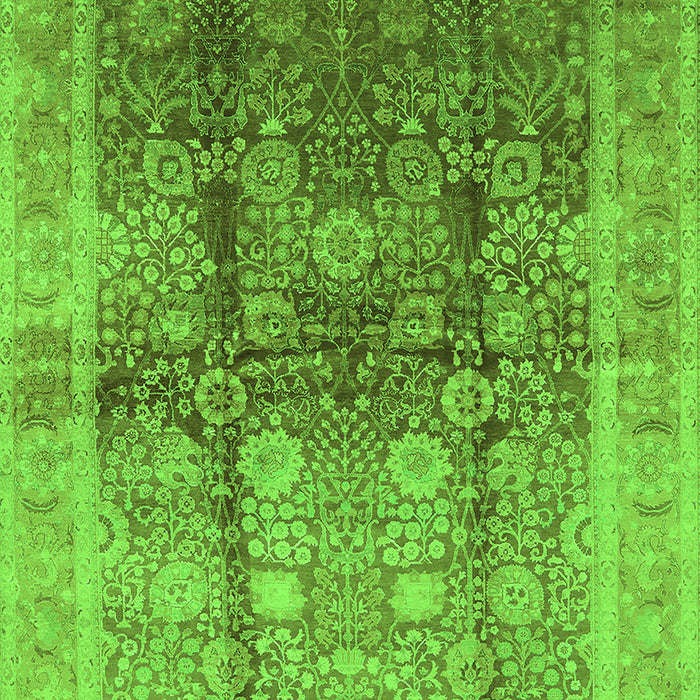 Oriental Green Traditional Rug, urb688grn