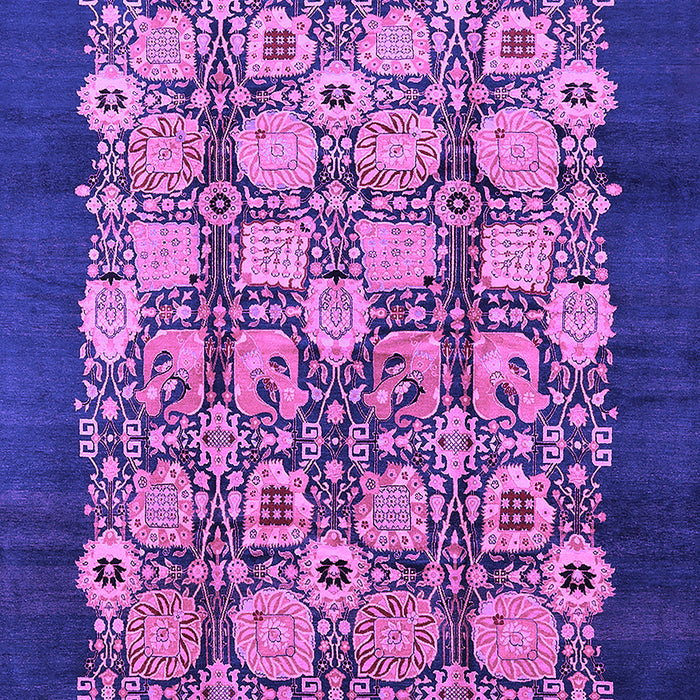 Machine Washable Oriental Purple Industrial Area Rugs, wshurb689pur