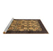 Sideview of Machine Washable Oriental Brown Industrial Rug, wshurb689brn