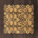 Square Oriental Brown Industrial Rug, urb689brn