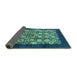 Sideview of Oriental Turquoise Industrial Rug, urb689turq