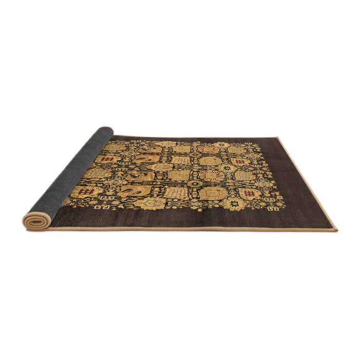 Sideview of Oriental Brown Industrial Rug, urb689brn