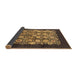 Sideview of Oriental Brown Industrial Rug, urb689brn