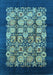 Oriental Light Blue Industrial Rug, urb689lblu