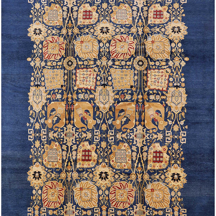 Mid-Century Modern Brown Oriental Rug, urb689