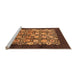 Sideview of Machine Washable Oriental Orange Industrial Area Rugs, wshurb689org