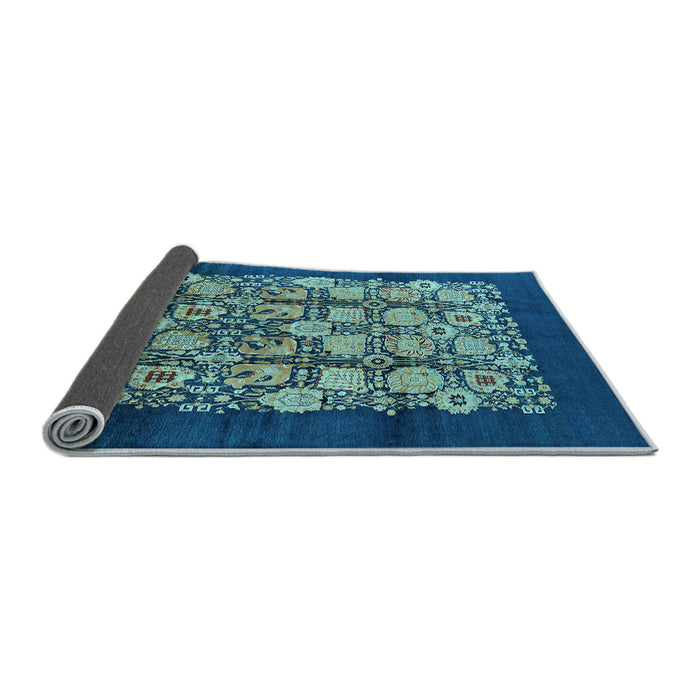 Sideview of Oriental Light Blue Industrial Rug, urb689lblu