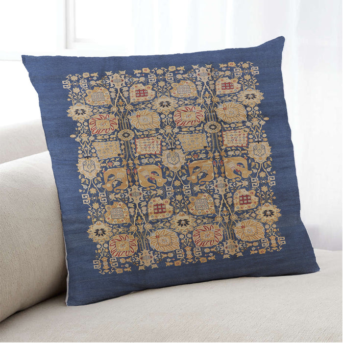 Lifestyle Image of Mid-Century Modern Urban Square Brown Throw Pillow, 18 inch by 18 inch, pwurb689