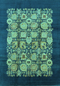 Oriental Turquoise Industrial Rug, urb689turq