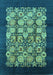 Oriental Turquoise Industrial Rug, urb689turq