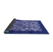 Sideview of Oriental Blue Industrial Rug, urb689blu