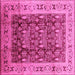 Square Oriental Pink Traditional Rug, urb690pnk