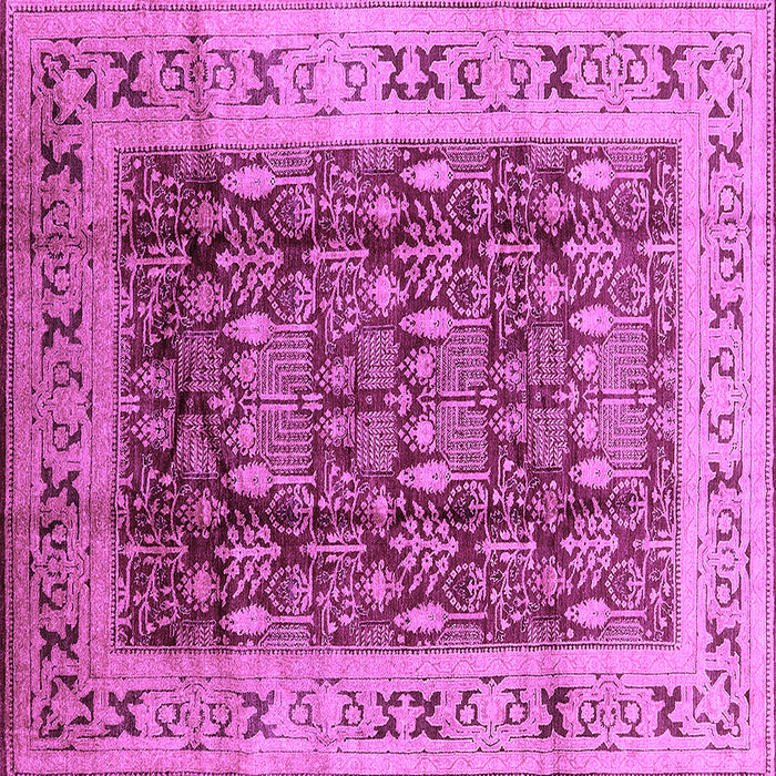 Square Oriental Purple Traditional Rug, urb690pur