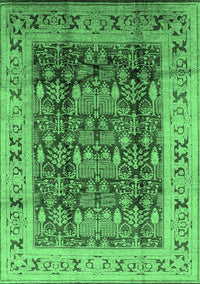 Oriental Emerald Green Traditional Rug, urb690emgrn