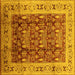 Square Oriental Yellow Traditional Rug, urb690yw
