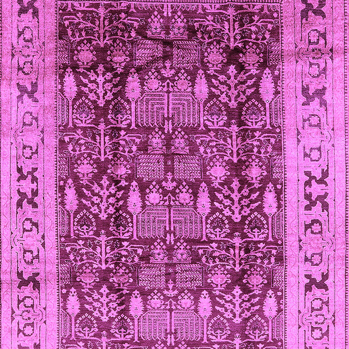 Machine Washable Oriental Purple Traditional Area Rugs, wshurb690pur