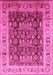 Machine Washable Oriental Pink Traditional Rug, wshurb690pnk